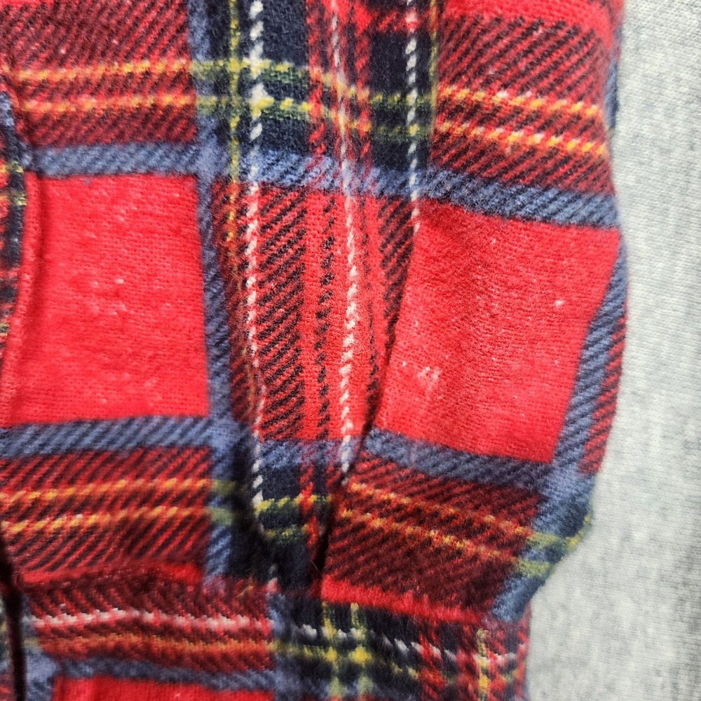John Blair Flannel Shirt Mens XL Red Plaid Good Vintage Long Sleeve Cotton - Picture 3 of 9